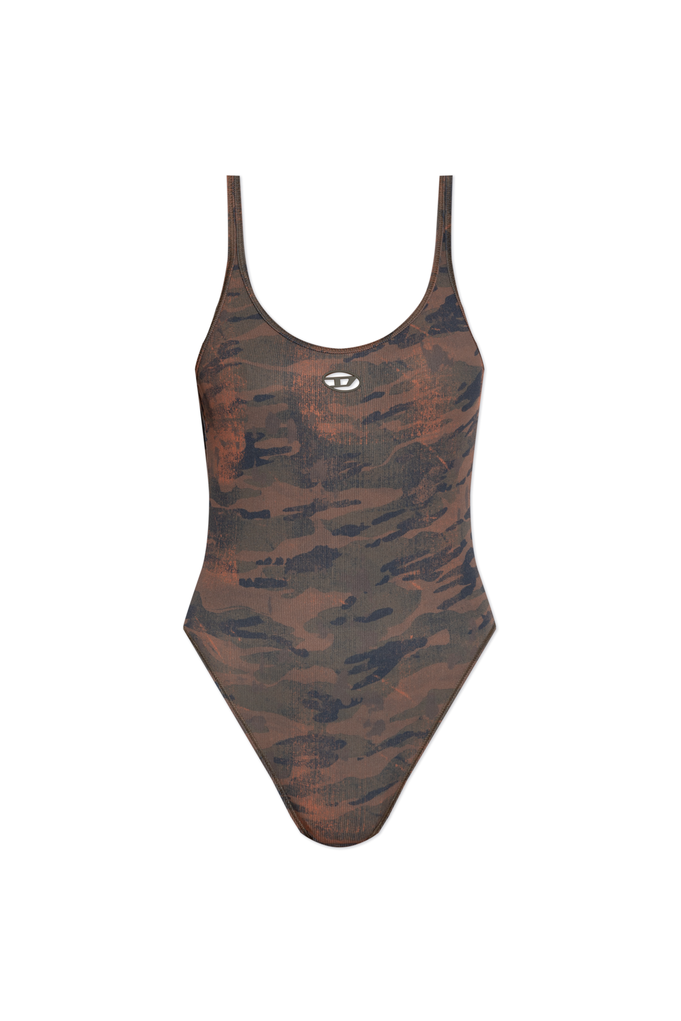 【送料&関税込】Diesel One-piece Swimsuit Ut-body-utlt Women's Swimsuit with cut-out logo | Black | Diesel